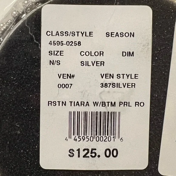 David’s Bridal Pearl & Rhinestone Tiara New in Box $125 Retail. - Picture 4 of 10